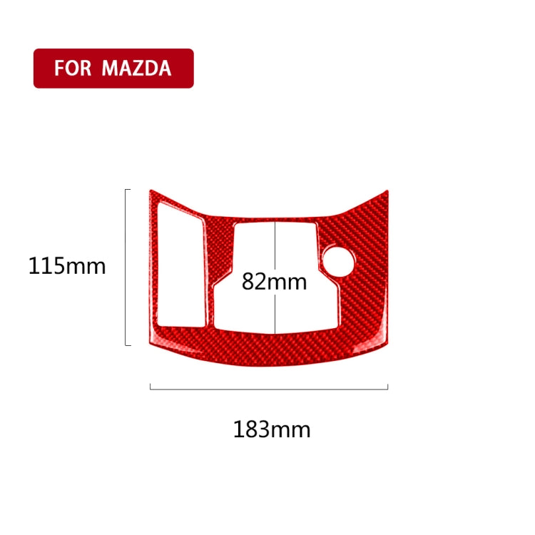 Car Carbon Fiber Handbrake Panel Decorative Sticker for Mazda CX-5 2017-2018, Left Drive, Handbrake Panel, Left Drive
