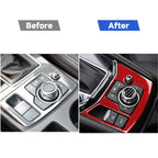Car Carbon Fiber Handbrake Panel Decorative Sticker for Mazda CX-5 2017-2018, Left Drive, Handbrake Panel, Left Drive