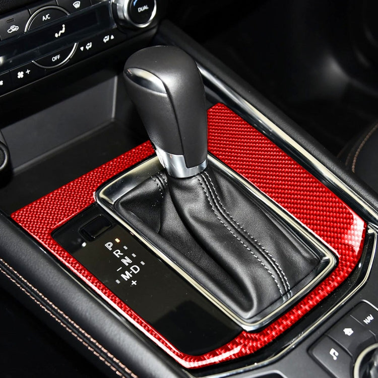 Car Carbon Fiber Gear Panel Decorative Sticker for Mazda CX-5 2017-2018, Left Drive, Gear Panel, Left Drive