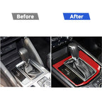 Car Carbon Fiber Gear Panel Decorative Sticker for Mazda CX-5 2017-2018, Left Drive, Gear Panel, Left Drive