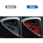 Car Carbon Fiber Window Glass Lift Panel Decorative Sticker for Toyota RAV4 2006-2013, Right Drive, Window Glass Lift Panel, Right Drive