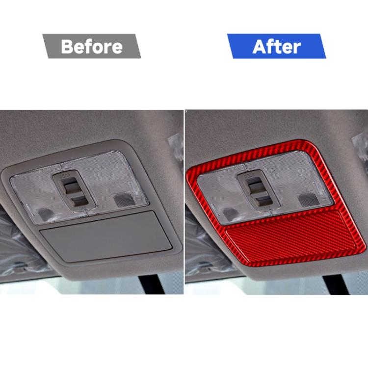 Car Carbon Fiber Front Reading Light Panel Decorative Sticker for Toyota RAV4 2006-2013, Left and Right Drive, Front Reading Light Panel