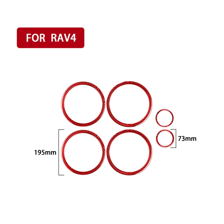 Car Carbon Fiber Door Horn Decorative Sticker for Toyota RAV4 2006-2013, Left and Right Drive, Door Horn