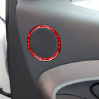 Car Carbon Fiber Door Horn Decorative Sticker for Toyota RAV4 2006-2013, Left and Right Drive, Door Horn