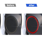Car Carbon Fiber Door Horn Decorative Sticker for Toyota RAV4 2006-2013, Left and Right Drive, Door Horn