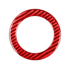 Car Carbon Fiber Steering Wheel Decorative Sticker for Toyota RAV4 2006-2013, Left and Right Drive, Steering Wheel