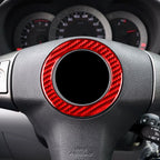 Car Carbon Fiber Steering Wheel Decorative Sticker for Toyota RAV4 2006-2013, Left and Right Drive, Steering Wheel