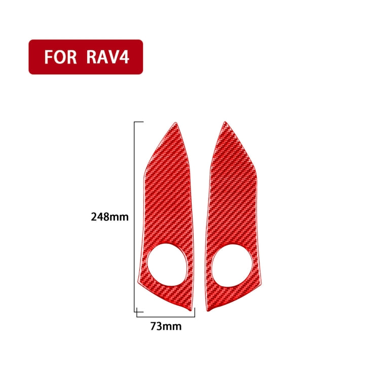 Car Carbon Fiber Warning Light Switch Panel Decorative Sticker for Toyota RAV4 2006-2013, Left and Right Drive, Warning Light Switch Panel