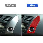 Car Carbon Fiber Warning Light Switch Panel Decorative Sticker for Toyota RAV4 2006-2013, Left and Right Drive, Warning Light Switch Panel