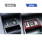 Car Carbon Fiber Headlight Switch Frame Decorative Sticker for Toyota RAV4 2006-2013, Left and Right Drive, Headlight Switch Frame