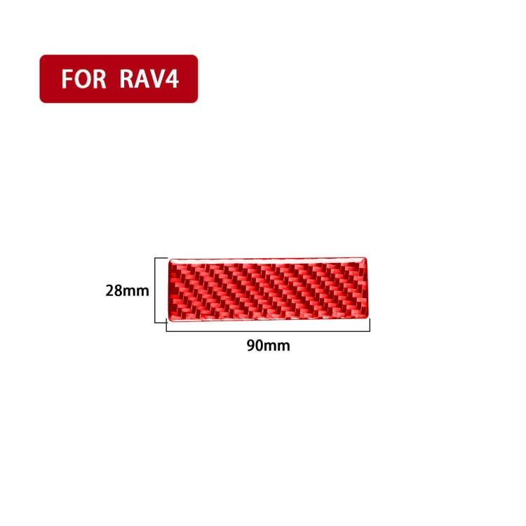 Car Carbon Fiber Headlight Switch Gasket Decorative Sticker for Toyota RAV4 2006-2013, Left and Right Drive, Headlight Switch Gasket