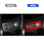 Car Carbon Fiber Cigarette Lighting Panel Decorative Sticker for Toyota RAV4 2006-2013, Left and Right Drive, Cigarette Lighting Panel