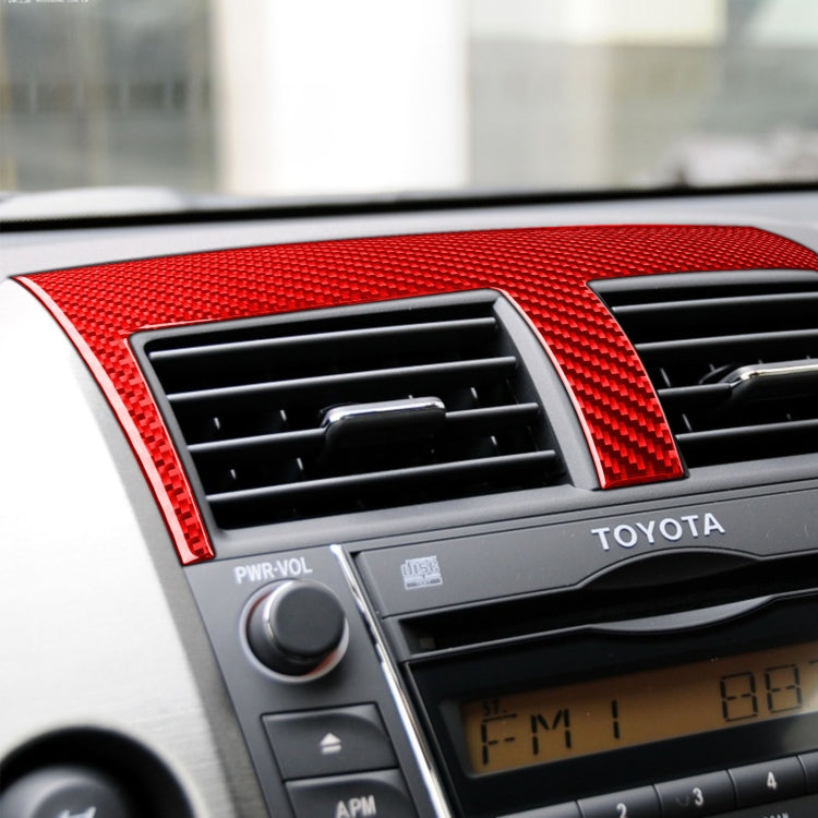 Car Carbon Fiber Inside Central Control Air Outlet Decorative Sticker for Toyota RAV4 2006-2013, Left and Right Drive, Inside Central Control Air Outlet