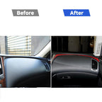 Car Carbon Fiber Dashboard Right Side Decorative Sticker for Infiniti Q50 2014-2020, Left Drive, Dashboard Right Side, Left Drive