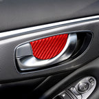 Car Carbon Fiber Inside Door Bowl Decorative Sticker for Infiniti Q50 2014-2020, Left and Right Drive, Inside Door Bowl
