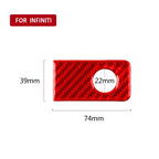 Car Carbon Fiber Front Passenger Seat Handle Box Decorative Sticker for Infiniti Q50 2014-2020, Right Drive, Front Passenger Seat Handle Box, Right Drive