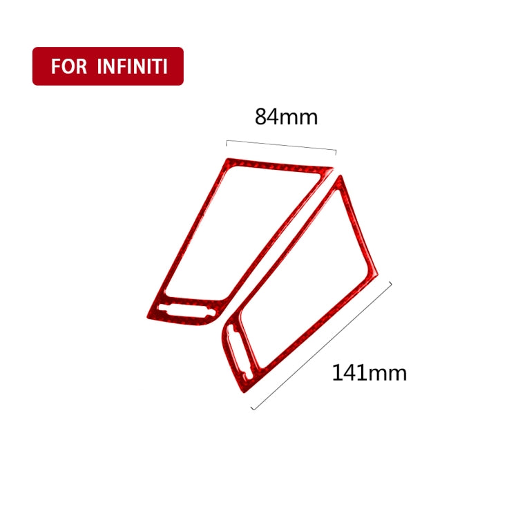 Car Carbon Fiber Central Air Outlet Decorative Sticker for Infiniti Q50 2014-2020, Left and Right Drive, Central Air Outlet