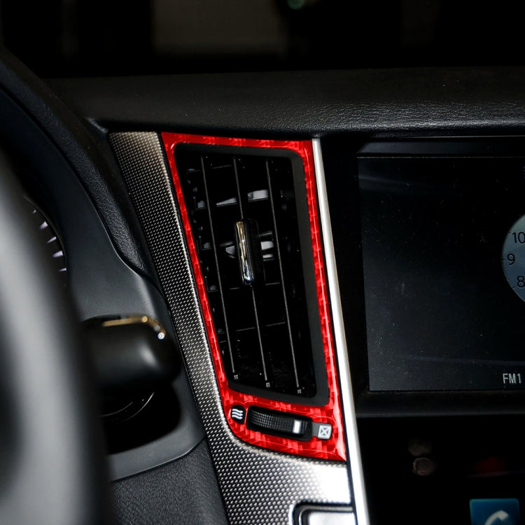 Car Carbon Fiber Central Air Outlet Decorative Sticker for Infiniti Q50 2014-2020, Left and Right Drive, Central Air Outlet