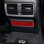 Car Carbon Fiber Rear Ashtray Panel Decorative Sticker for Infiniti Q50 2014-2020, Left and Right Drive, Rear Ashtray Panel