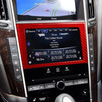 Car Carbon Fiber Navigation Frame Decorative Sticker for Infiniti Q50 2014-2020, Left and Right Drive, Navigation Frame
