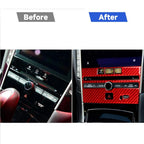 Car Carbon Fiber B Style CD Console Panel Decorative Sticker for Infiniti Q50 2014-2020, Right Drive, B Style CD Console Panel, Right Drive