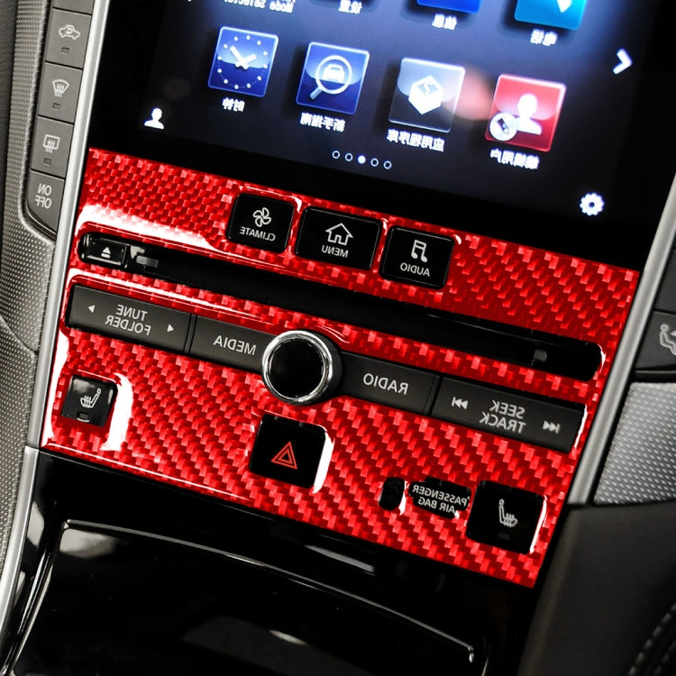 Car Carbon Fiber A Style CD Console Panel Decorative Sticker for Infiniti Q50 2014-2020, Right Drive, A Style CD Console Panel, Right Drive