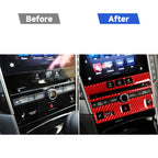 Car Carbon Fiber A Style CD Console Panel Decorative Sticker for Infiniti Q50 2014-2020, Left Drive, A Style CD Console Panel, Left Drive