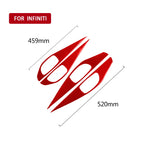 Car Carbon Fiber A Style Door Handle Panel Decorative Sticker for Infiniti Q50 2014-2020, Left and Right Drive, A Style Door Handle Panel