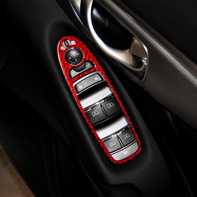 Car Carbon Fiber Window Glass Lift Panel Decorative Sticker for Infiniti Q60, Right Drive, Window Glass Lift Panel, Right Drive