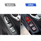 Car Carbon Fiber B Style Window Glass Lift Panel Decorative Sticker for Infiniti Q50 2014-2020, Right Drive, B Style Window Glass Lift, Right Drive