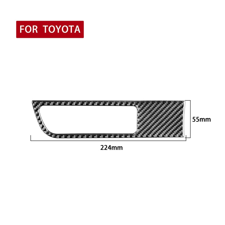 Car Carbon Fiber Driver Card Slot Panel Decorative Sticker for Toyota Highlander 2014-2019, Left Drive, Driver Card Slot Panel