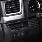 Car Carbon Fiber Driver Card Slot Panel Decorative Sticker for Toyota Highlander 2014-2019, Left Drive, Driver Card Slot Panel