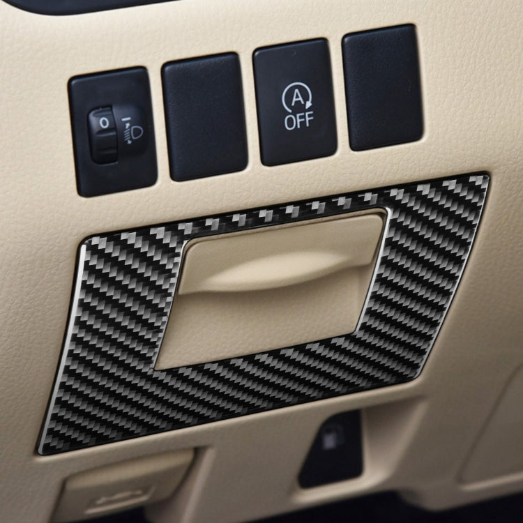 Car Carbon Fiber Driver Left Storage Cover Decorative Sticker for Toyota Highlander 2014-2019, Left Drive, Driver Left Storage Cover