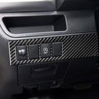 Car Carbon Fiber Headlight Adjustment Switch Panel Decorative Sticker for Toyota Highlander 2014-2019, Left Drive, Headlight Adjustment Switch Panel