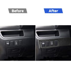 Car Carbon Fiber Headlight Adjustment Switch Panel Decorative Sticker for Toyota Highlander 2014-2019, Left Drive, Headlight Adjustment Switch Panel