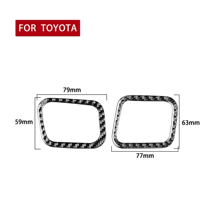 Car Carbon Fiber Dashboard Air Outlet Decorative Sticker for Toyota Highlander 2014-2019, Left Drive, Dashboard Air Outlet
