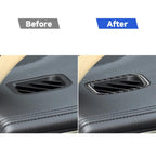 Car Carbon Fiber Dashboard Air Outlet Decorative Sticker for Toyota Highlander 2014-2019, Left Drive, Dashboard Air Outlet