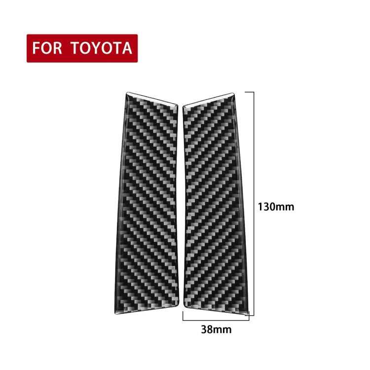 Car Carbon Fiber A-pillar Decorative Sticker for Toyota Highlander 2014-2019, Left Drive, A-pillar
