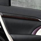 Car Carbon Fiber Door Trim Decorative Strip for Toyota Highlander 2014-2019, Left Drive, Door Trim