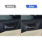 Car Carbon Fiber Inside Door Handle Panel Decorative Sticker for Toyota Highlander 2014-2019, Left Drive, Inside Door Handle Panel