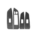 Car Carbon Fiber Window Glass Lift Decorative Sticker for Toyota Highlander 2014-2019, Left Drive, Window Glass Lift