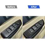 Car Carbon Fiber Window Glass Lift Decorative Sticker for Toyota Highlander 2014-2019, Left Drive, Window Glass Lift