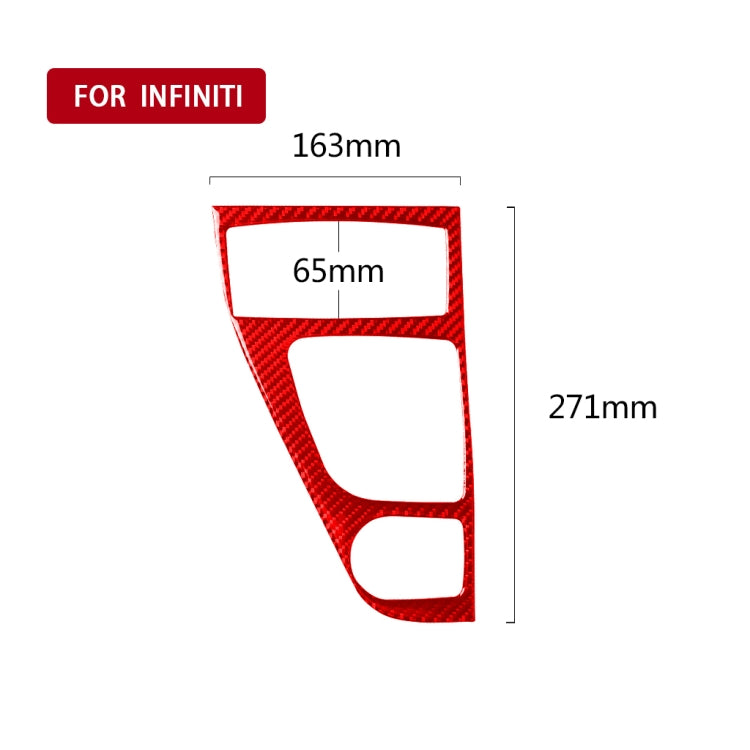 Car Carbon Fiber Gear Panel Decorative Sticker for Infiniti Q50 2014-2020, Right Drive, Gear Panel, Right Drive