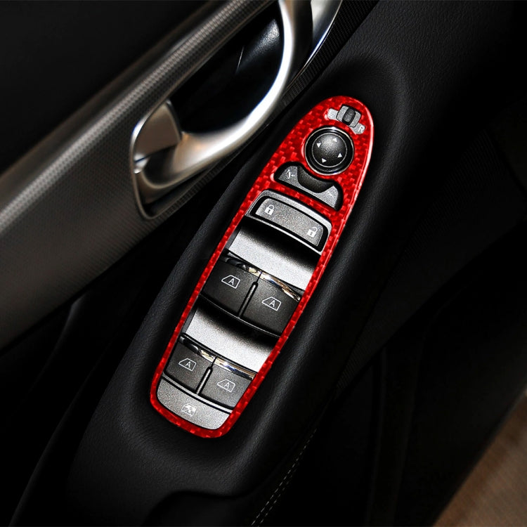Car Carbon Fiber A Style Window Glass Lift Panel Decorative Sticker for Infiniti Q50 2014-2020, Left Drive, A Style Window Glass Lift, Left Drive