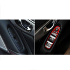 Car Carbon Fiber A Style Window Glass Lift Panel Decorative Sticker for Infiniti Q50 2014-2020, Left Drive, A Style Window Glass Lift, Left Drive