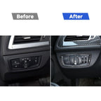 Car Headlight Switch Decorative Sticker for BMW F52 1 Series Sedan 2017-2019, Left Drive, Headlight Switch