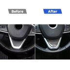 Car Steering Wheel Decorative Sticker for BMW F52 1 Series Sedan 2017-2019, Left Drive, Steering Wheel