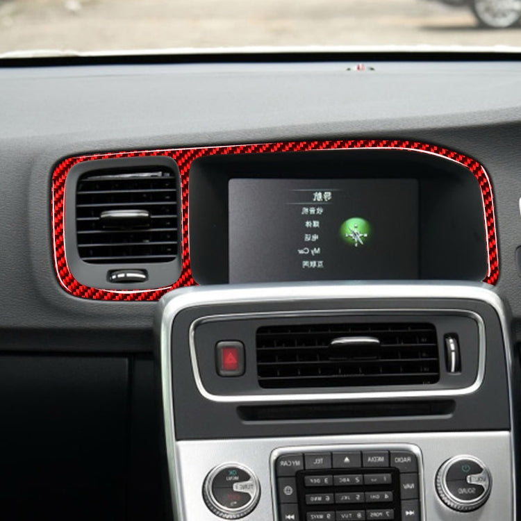 Car Carbon Fiber Navigation Frame Decorative Sticker for Volvo V60 2010-2017, Right Drive, Navigation Frame , Right Drive