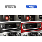 Car Central Control Air Outlet Decorative Sticker for Volvo V60 2010-2017, Left and Right Drive, Central Control Air Outlet