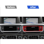Car Central Control Lower Air Outlet Decorative Sticker for Volvo V60 2010-2017, Left Drive, Central Control Lower Air Outlet, Left Drive